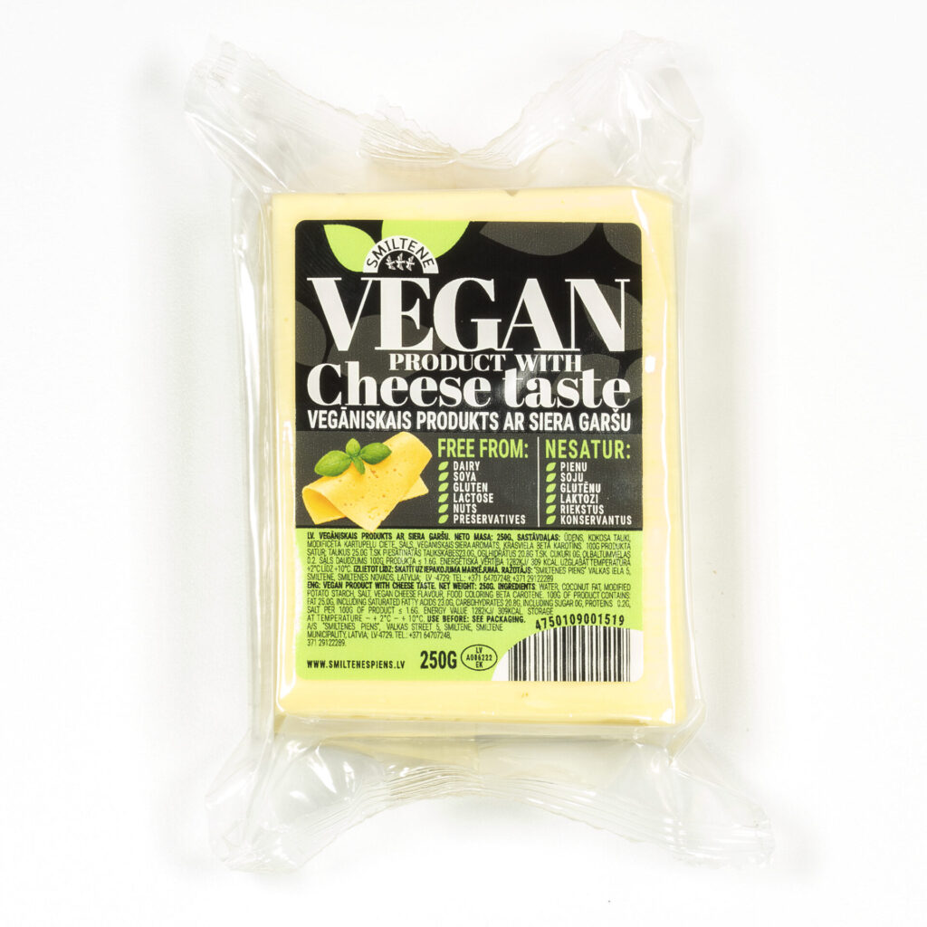 VEGAN PRODUCT WITH CHEESE TASTE